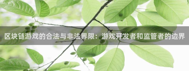 顺赢国际游戏：区块链游戏的合法与非法界限：游戏开发者和监管者的边界
